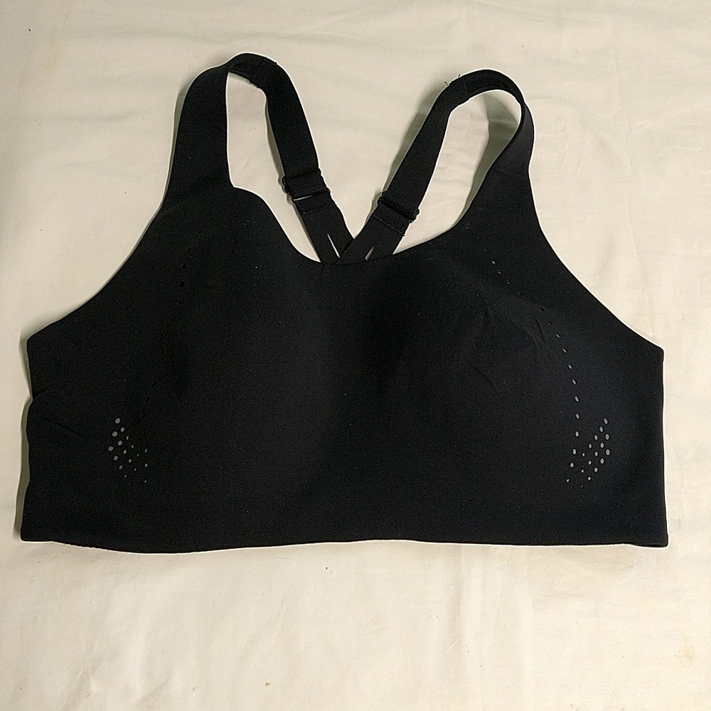 Lululemon Run Times Sports Bra Womens 36DD Black High Support Adjustable Straps